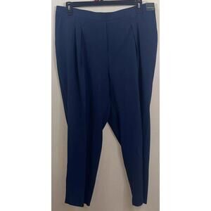 NWT Madison Curvy 18W Navy Blue Slacks with Comfort Waistband Closet Staples